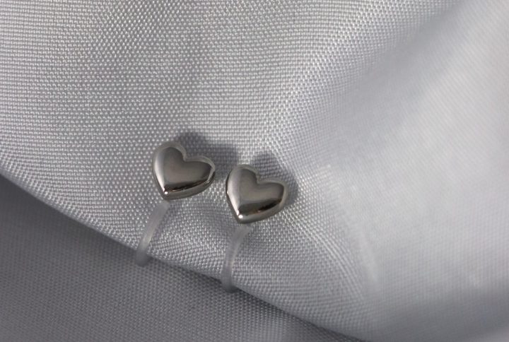 Ohrclip Herz Silber